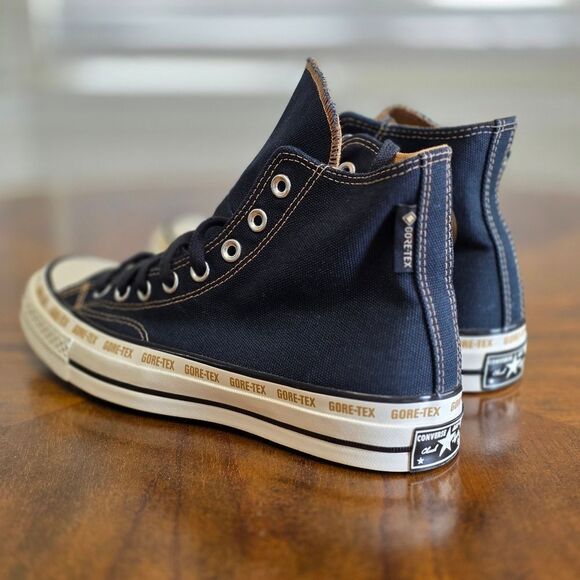 Converse Chuck Taylor Gore-Tex GTX High Black Toadstool Tan Women's 9 LE A08565C - Picture 4 of 16